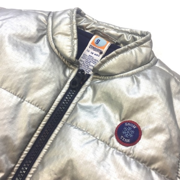 Silver Puffer Jacket by GYMBOREE - Size 12… - Picture 4 of 5